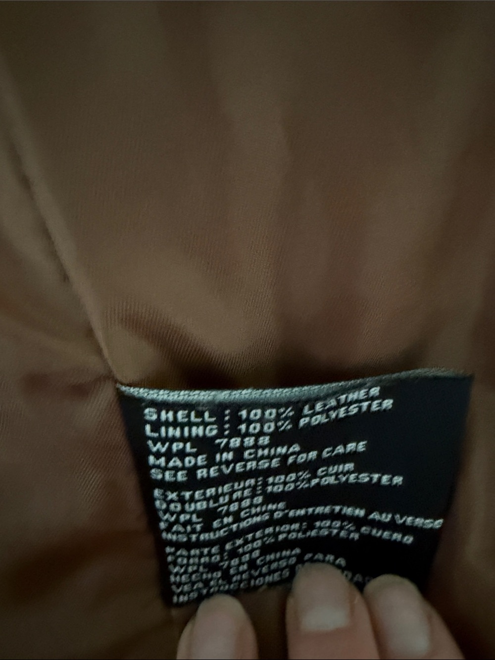 Michael Kors Tan Leather Quilted Moto Jacket - Picture 8 of 8